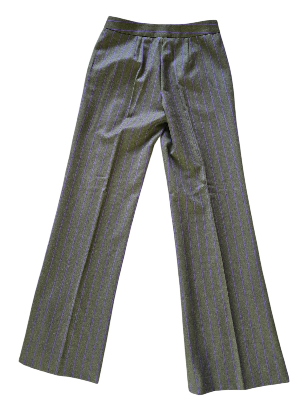 ETRO Milano Gray Lightweight Wool Wide Leg Trouser Pants - Picture 3 of 5